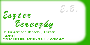 eszter bereczky business card